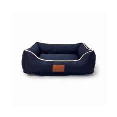 Cama Fábrica Pet Linho Azul Marinho para Cães e Gatos