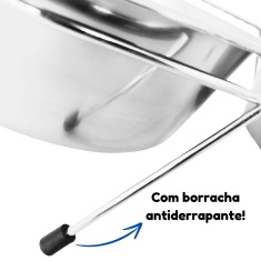 Comedouro Chalesco Duplo Inox para Cães