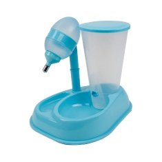 Bebedouro Chalesco Automático com Comedouro para Cães e Gatos - Cores Sortidas