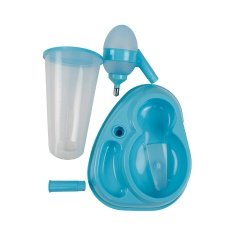 Bebedouro Chalesco Automático com Comedouro para Cães e Gatos - Cores Sortidas