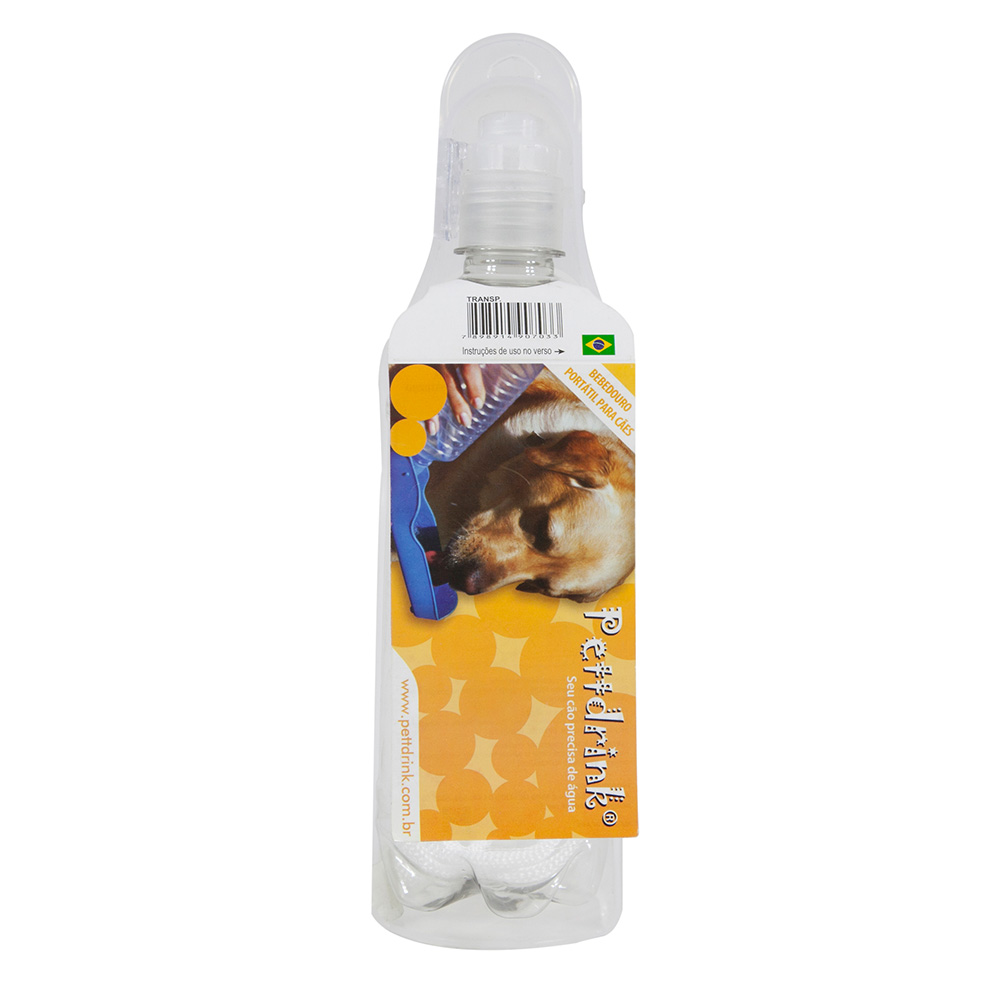 Bebedouro Portátil PettDrink Para Cães - 500ml, Sistema Anti-Desperdício, Cor Rosa