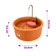 Fonte Amicus Cerâmica Aqua Clay Basic para Cães e Gatos
