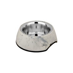 Comedouro Kumar Antiskid Marble Prata para Cães