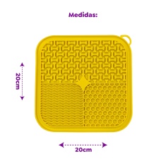 Brinquedo e Comedouro Amicus Lamb Lamb Quadrado Amarelo para Cães e Gatos