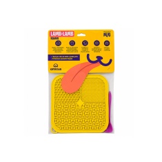 Brinquedo e Comedouro Amicus Lamb Lamb Quadrado Amarelo para Cães e Gatos