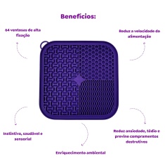Brinquedo e Comedouro Amicus Lamb Lamb Quadrado Roxo para Cães e Gatos