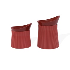 Comedouro Ergonômico Spike Vermelho para Cães