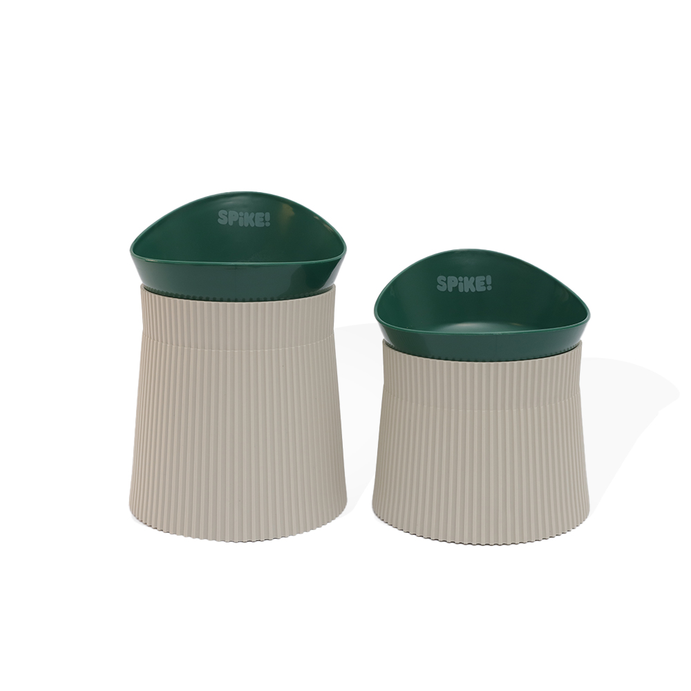 Comedouro Ergonômico Spike Verde para Cães