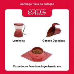 Lancheira Spike Vermelho para Cães