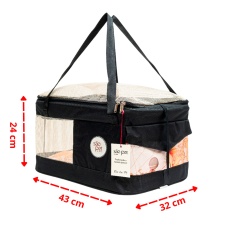 Bolsa de Transporte São Pet Aerial GL para Cães e Gatos Preta