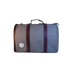 Bolsa de Transporte São Pet Pied Poule para Cães e Gatos Marrom