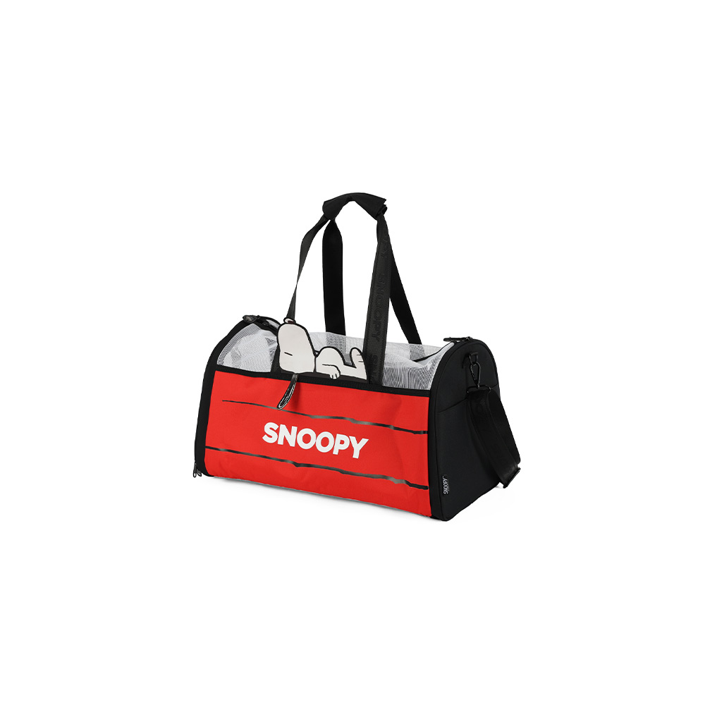 Bolsa de Transporte Lateral Up4You Snoopy com Alça Vermelha para Cães e Gatos