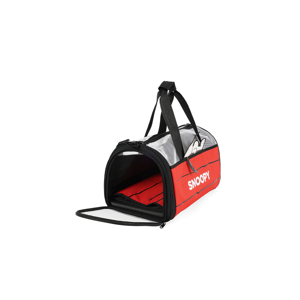 Bolsa de Transporte Lateral Up4You Snoopy com Alça Vermelha para Cães e Gatos