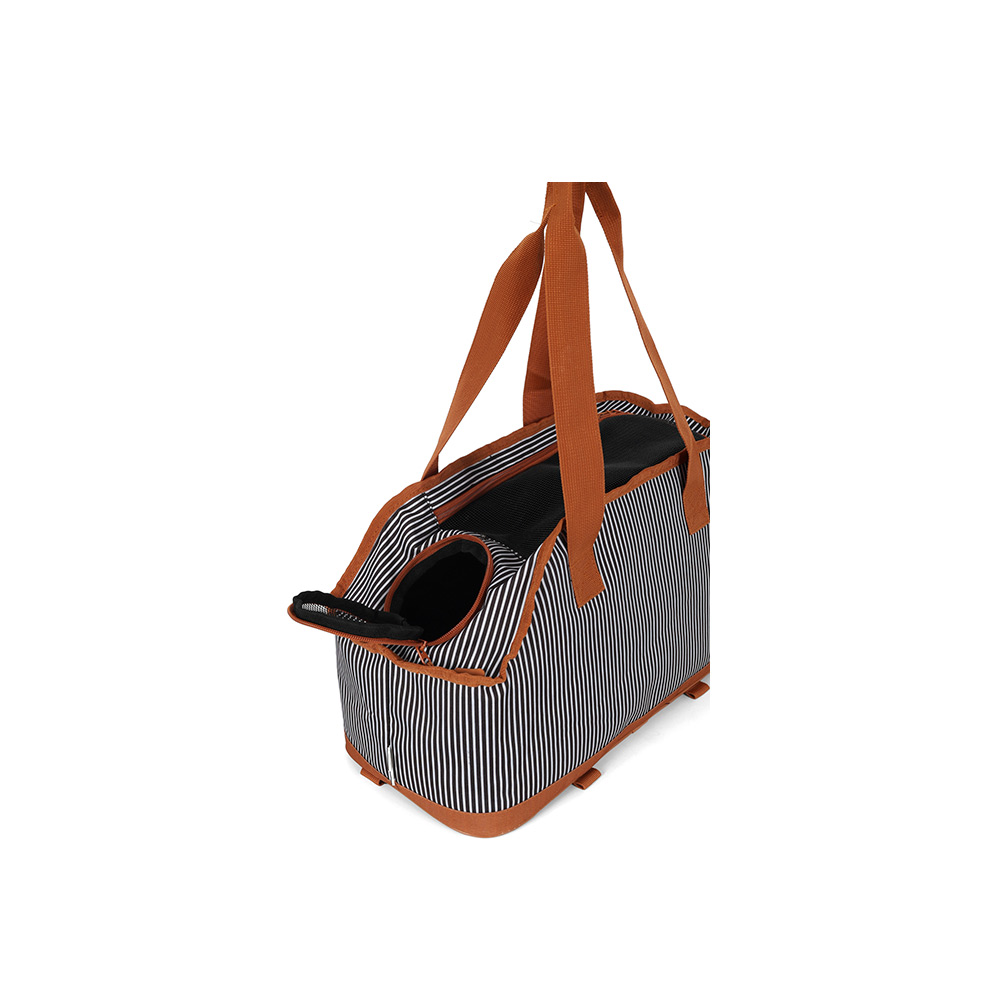 Bolsa de Transporte Up4You Snoopy Listrada Marrom para Cães e Gatos