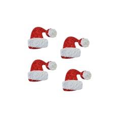 Adesivo Griff Dog Touca do Papai Noel de Natal 4 Unidades - Cores Sortidas