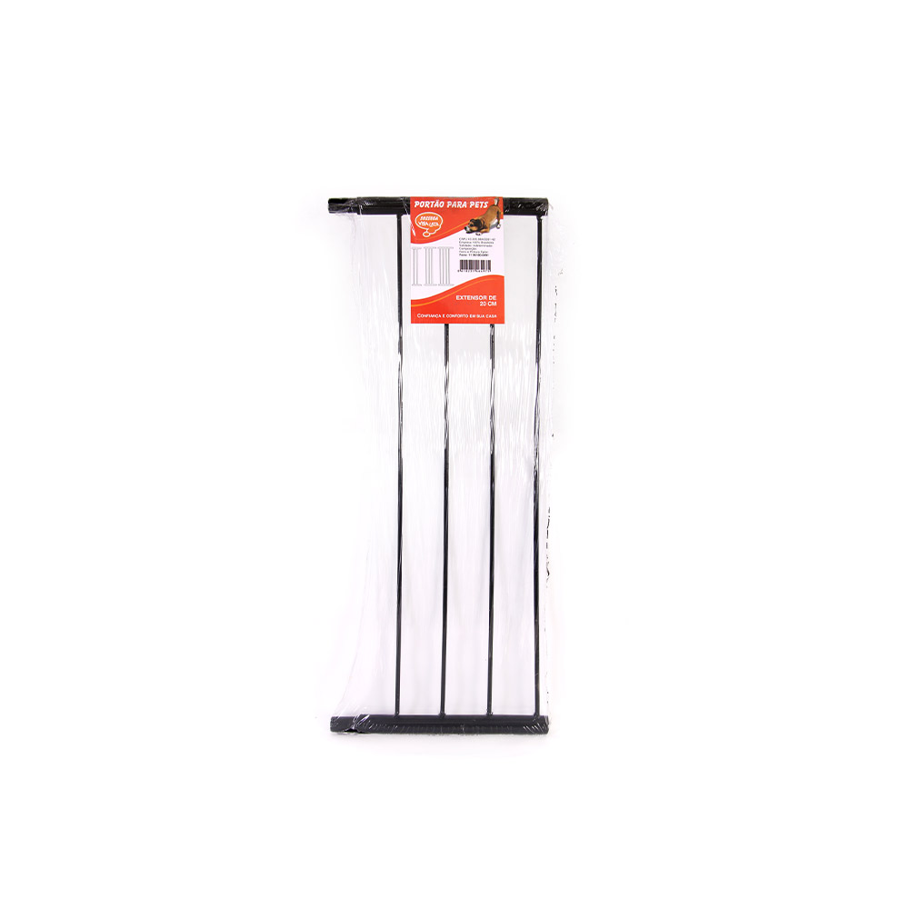 Extensor Qually Metal Sossega Vira Lata Preto para Cães