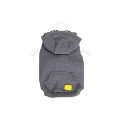 Casaco Moletom Urban Puppy com Capuz Cinza Escuro para Cães e Gatos