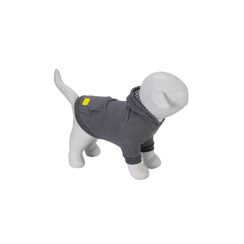 Casaco Moletom Urban Puppy com Capuz Cinza Escuro para Cães e Gatos