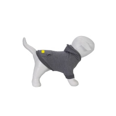 Casaco Moletom Urban Puppy com Capuz Cinza Escuro para Cães e Gatos