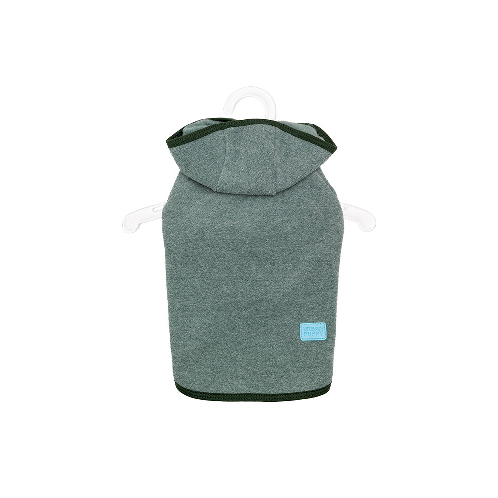 Casaco Urban Puppy Com Capuz Fleece Glace Verde para Cães e Gatos