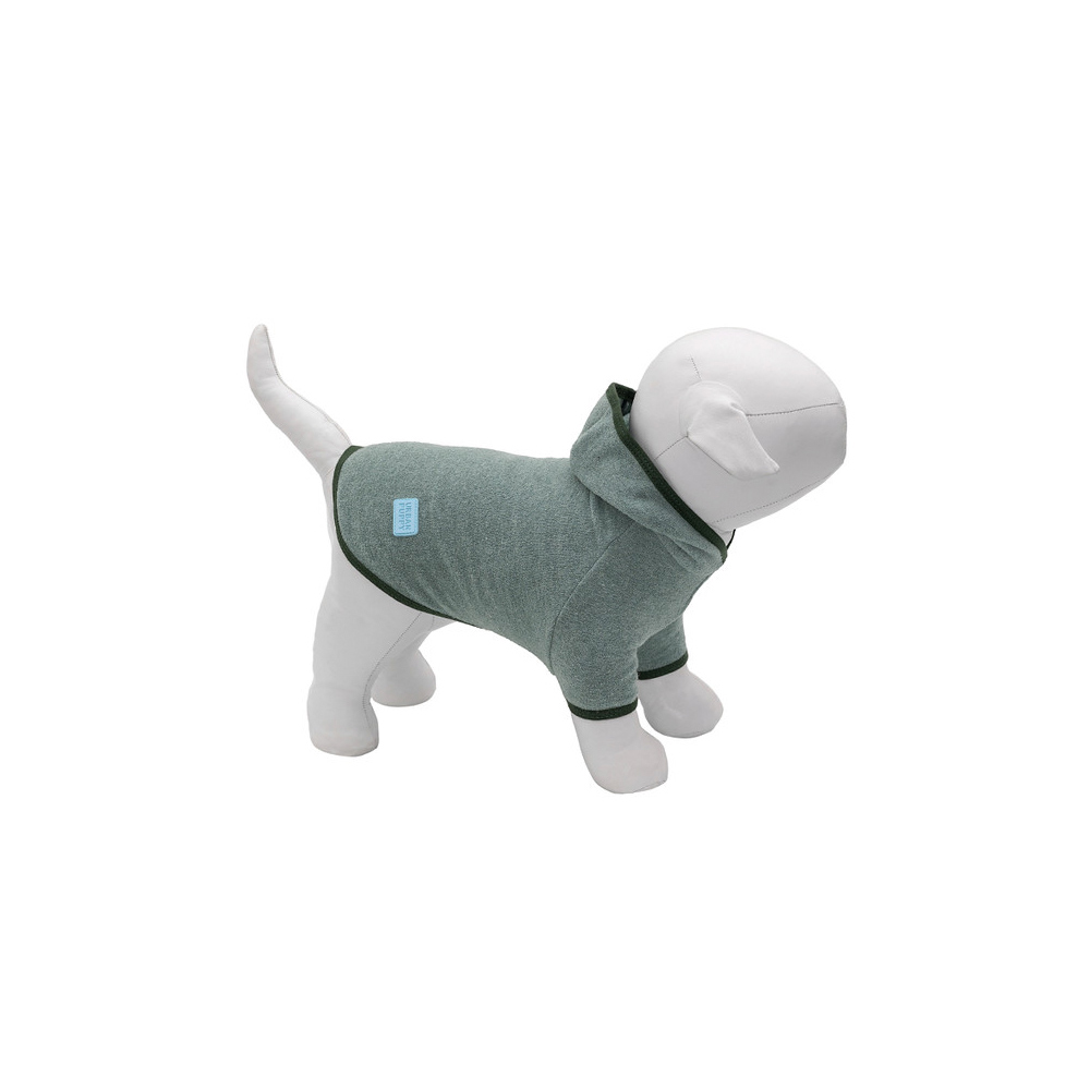 Casaco Urban Puppy Com Capuz Fleece Glace Verde para Cães e Gatos