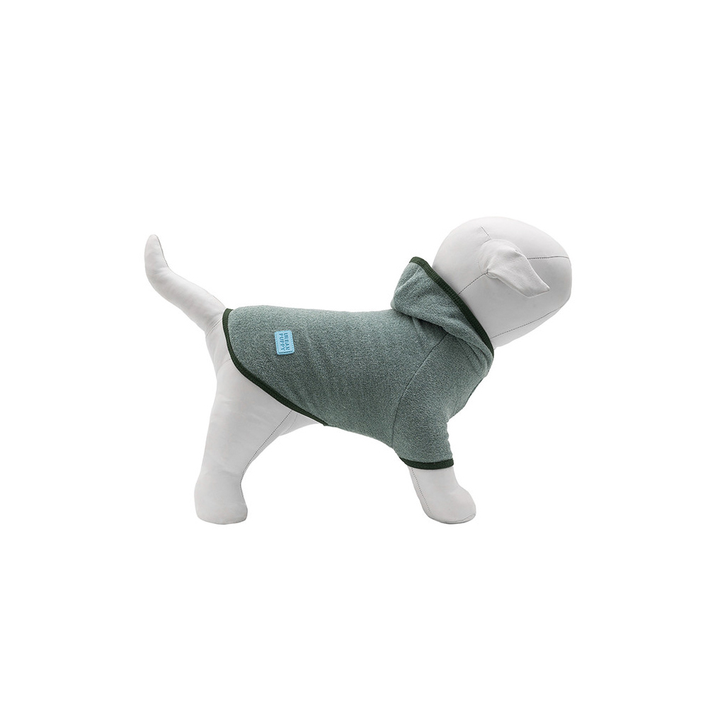 Casaco Urban Puppy Com Capuz Fleece Glace Verde para Cães e Gatos