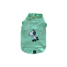 Camiseta Snoopy Rollin Verde para Cães