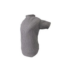 Blusa com Manga Fábrica Pet Tricô Suécia Cinza para Cães e Gatos