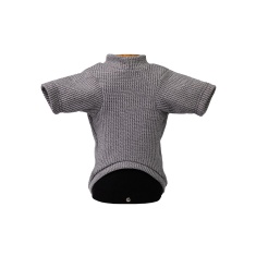 Blusa com Manga Fábrica Pet Tricô Suécia Cinza para Cães e Gatos