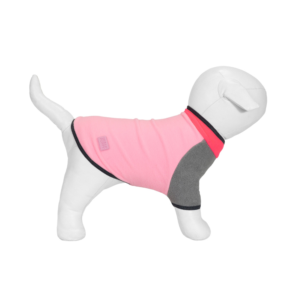Casaco Urban Fleece com Gola Rosa para Cães e Gatos