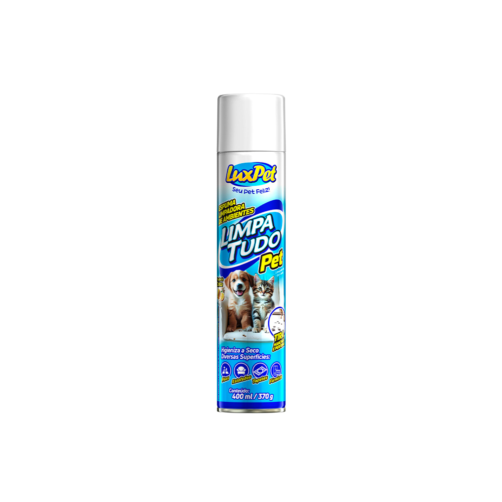 Limpa Tudo Pet LUXPet Espuma Limpadora 400ml