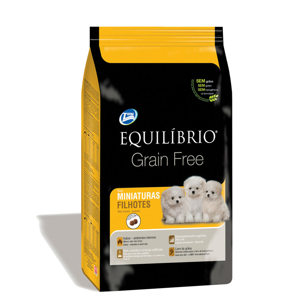 Ração Equilíbrio Grain Free para Cães Filhotes de Raças Miniaturas