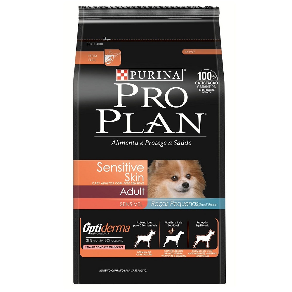Ração Nestlé Purina Pro Plan para Cães Adultos Raças Pequenas Sensitive Sabor Salmão e Arroz