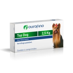 Vermífugo Ourofino Top Dog para Cães de até 2,5kg