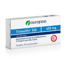 Trissulfin SID 400mg Antibiótico Ourofino Para Cães e Gatos