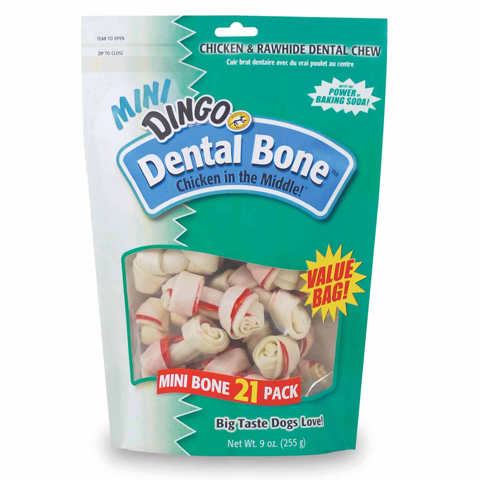 Osso Dingo para Cães Dental Bone Pacote