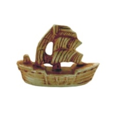 Decoração Trema Para Aquários Mini Caravela Envelhecida