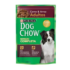 Ração Úmida Dog Chow Sabor Carne para Cães Adultos - 100g