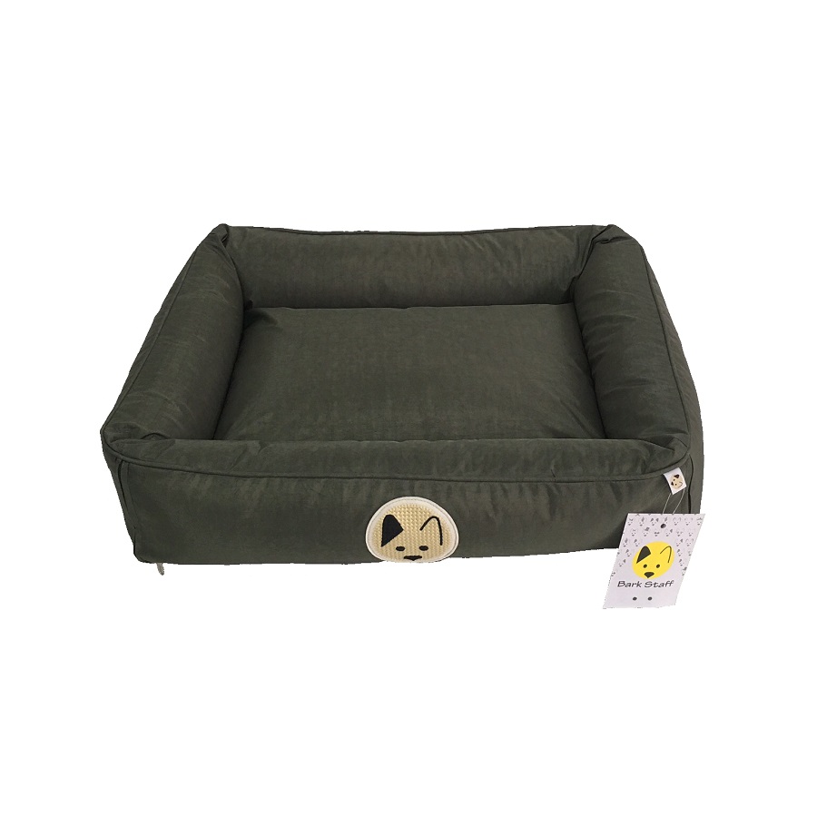 Cama Bark Staff Classic Nylon Verde Militar para Cães e Gatos