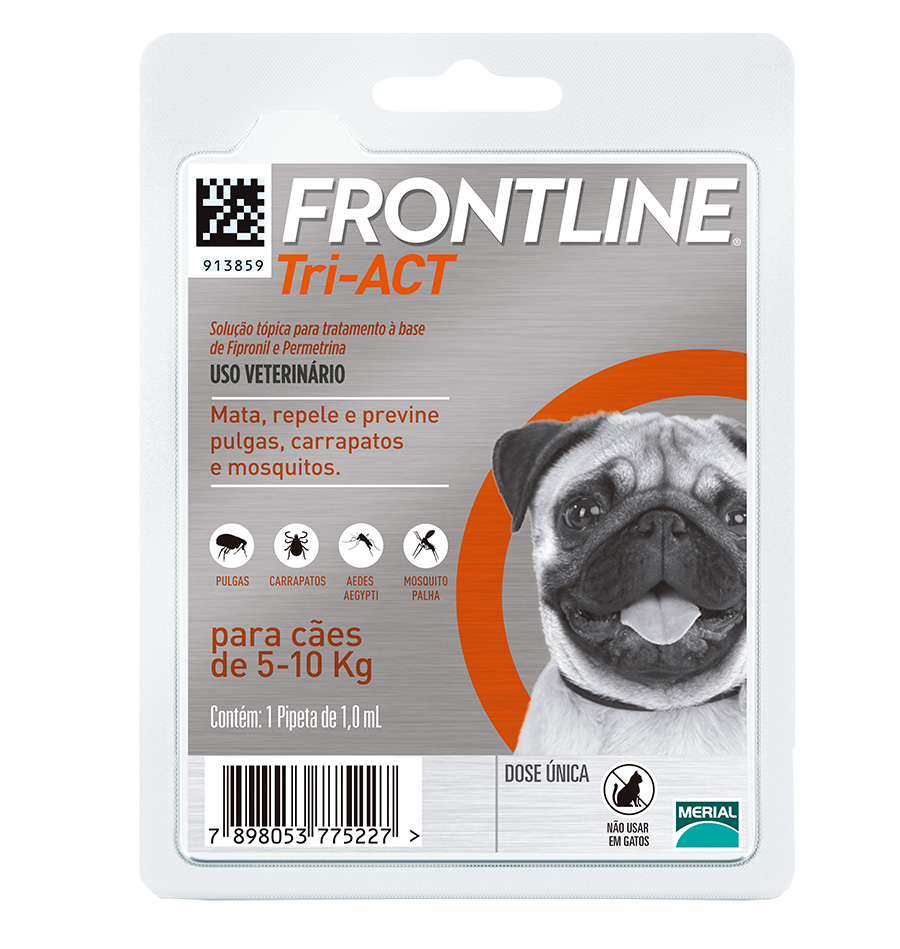 Frontline até 10kg: antipulgas para cães de pequeno porte