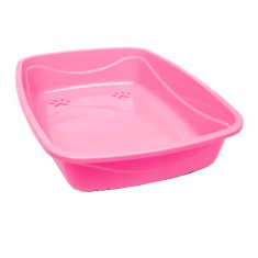 Bandeja Higiênica Pet Injet Luxo Patas para Gatos Rosa