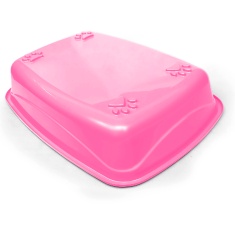 Bandeja Higiênica Pet Injet Luxo Patas para Gatos Rosa