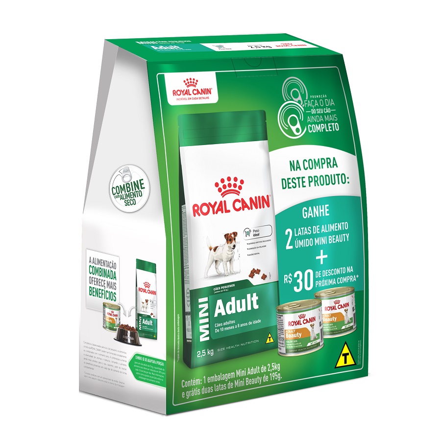 Box de Ração Royal Canin Mini para Cães Adultos 2,5kg