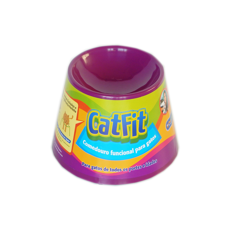Comedouro Pet Games para Gatos Cat Fit Roxo
