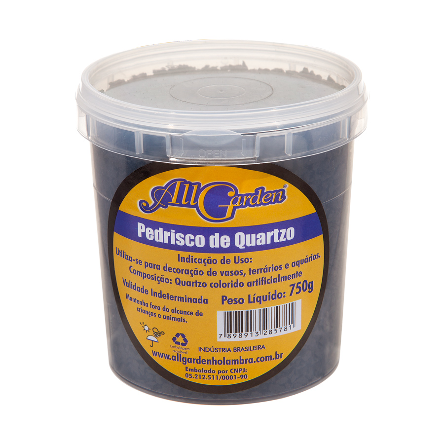 Pedrisco Quartzo All Garden Preto 750g