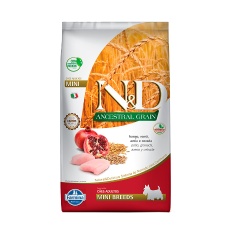 Ração Farmina N&D Ancestral Grain para Cães Adultos de Raças Mini Sabor Frango e Romã