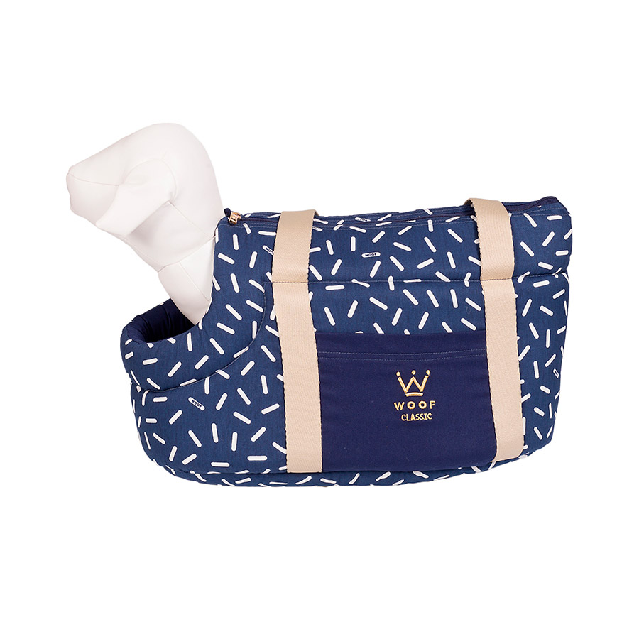 Bolsa de Transporte Woof Pet para Cães Marinho