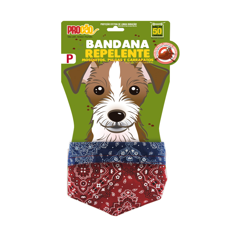 Bandana Repelente Procão para Cães - Estampas Sortidas