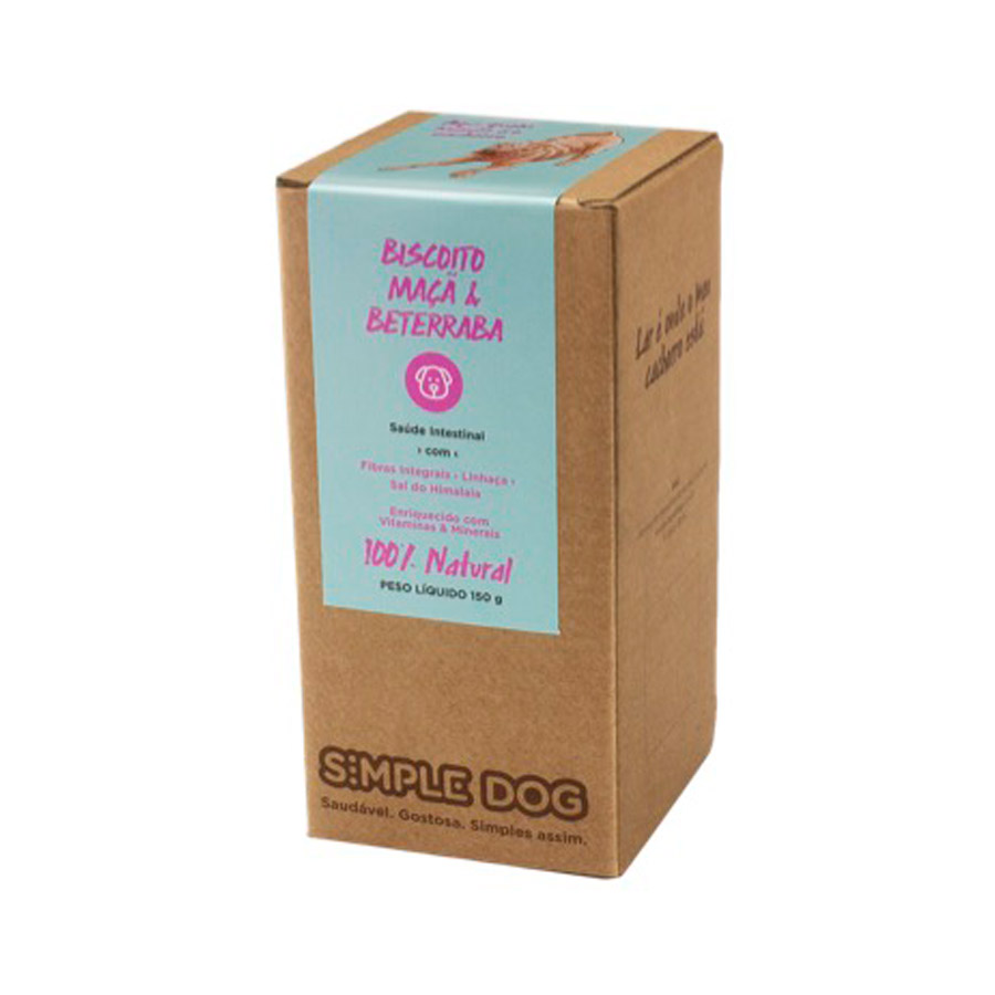 Biscoito Simple Dog para Cães sabor Maçã e Beterraba 150g
