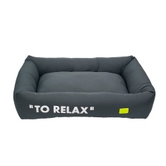 Cama Lisa Retangular Microfibra Urban Puppy para Cães e Gatos Cinza
